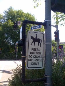horse x-ing sign