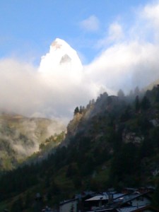 Matterhorn in clouds