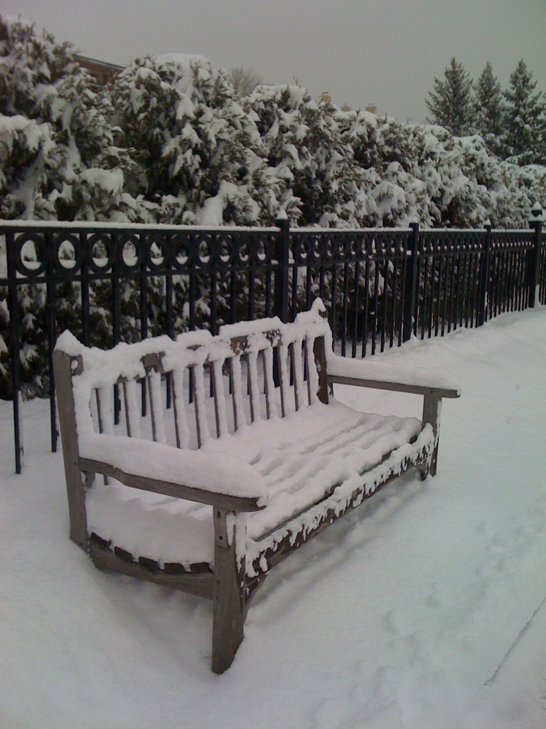 snow bench