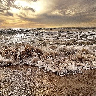 morning walk on the beach